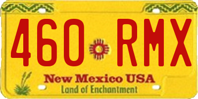 NM license plate 460RMX