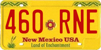 NM license plate 460RNE