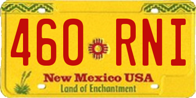 NM license plate 460RNI