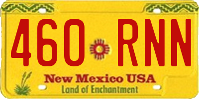 NM license plate 460RNN