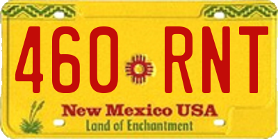 NM license plate 460RNT