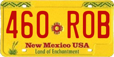 NM license plate 460ROB