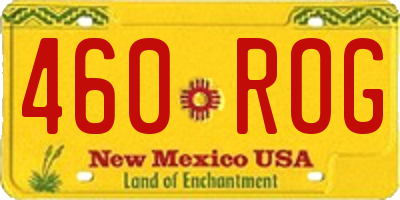 NM license plate 460ROG