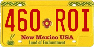 NM license plate 460ROI
