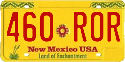 NM license plate 460ROR