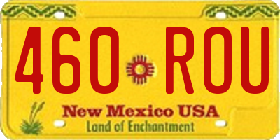 NM license plate 460ROU