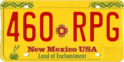 NM license plate 460RPG