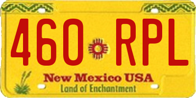 NM license plate 460RPL