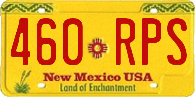 NM license plate 460RPS