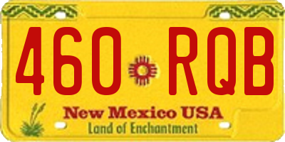 NM license plate 460RQB
