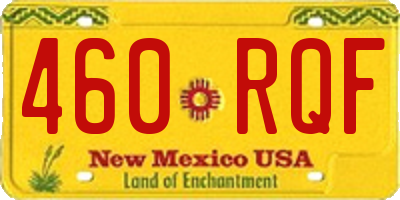 NM license plate 460RQF