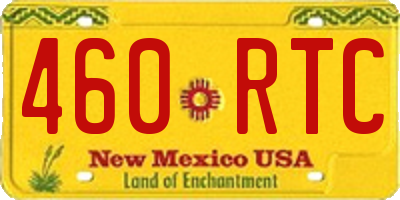 NM license plate 460RTC