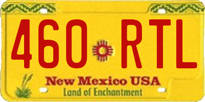 NM license plate 460RTL