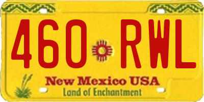 NM license plate 460RWL