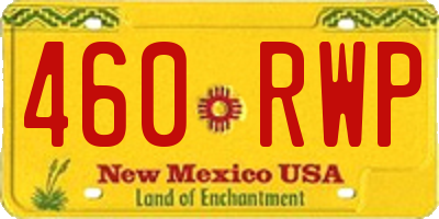 NM license plate 460RWP