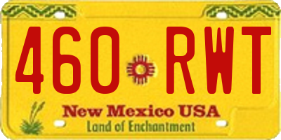 NM license plate 460RWT