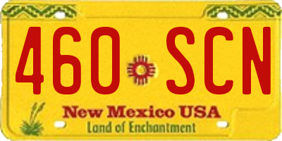 NM license plate 460SCN