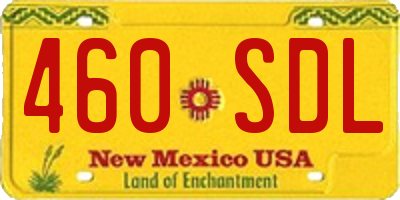 NM license plate 460SDL