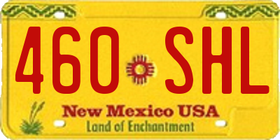 NM license plate 460SHL