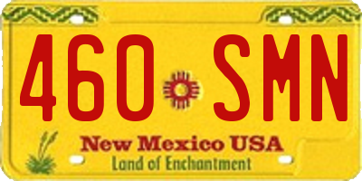 NM license plate 460SMN