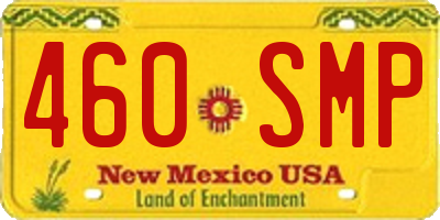 NM license plate 460SMP