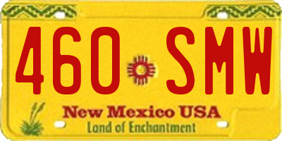 NM license plate 460SMW