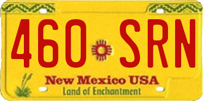 NM license plate 460SRN