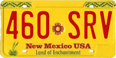 NM license plate 460SRV