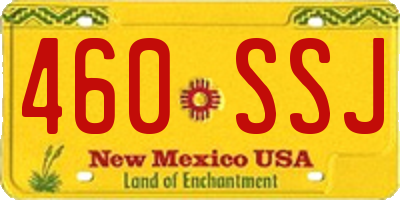 NM license plate 460SSJ
