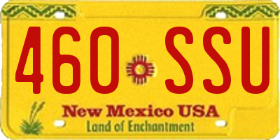 NM license plate 460SSU