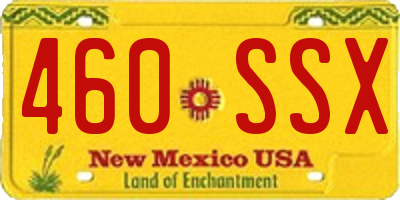 NM license plate 460SSX
