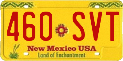 NM license plate 460SVT