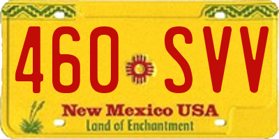 NM license plate 460SVV