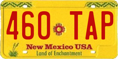 NM license plate 460TAP
