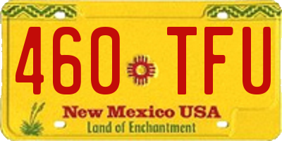 NM license plate 460TFU