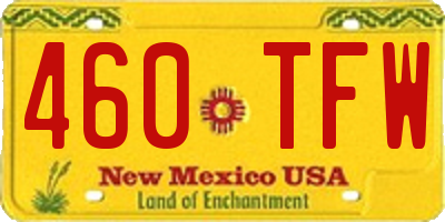 NM license plate 460TFW
