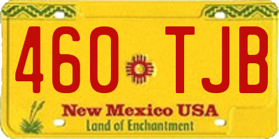 NM license plate 460TJB