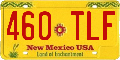 NM license plate 460TLF
