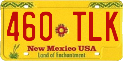 NM license plate 460TLK