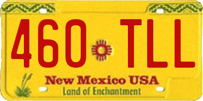 NM license plate 460TLL