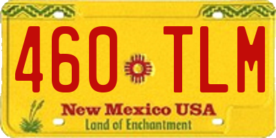 NM license plate 460TLM