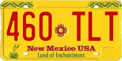 NM license plate 460TLT