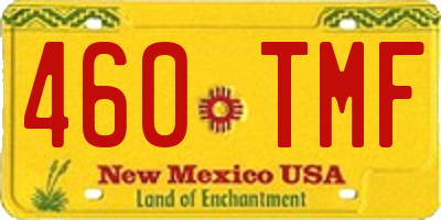 NM license plate 460TMF