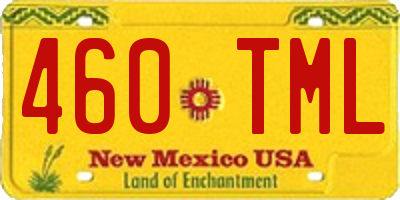 NM license plate 460TML