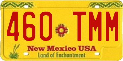 NM license plate 460TMM