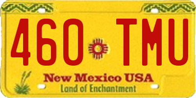 NM license plate 460TMU