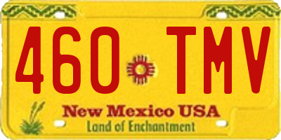 NM license plate 460TMV