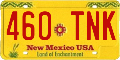 NM license plate 460TNK