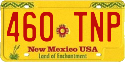 NM license plate 460TNP