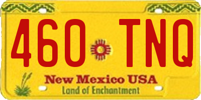 NM license plate 460TNQ